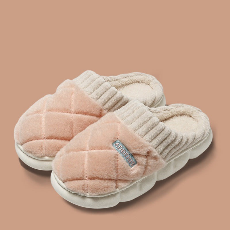 PlushPLaid Slippers