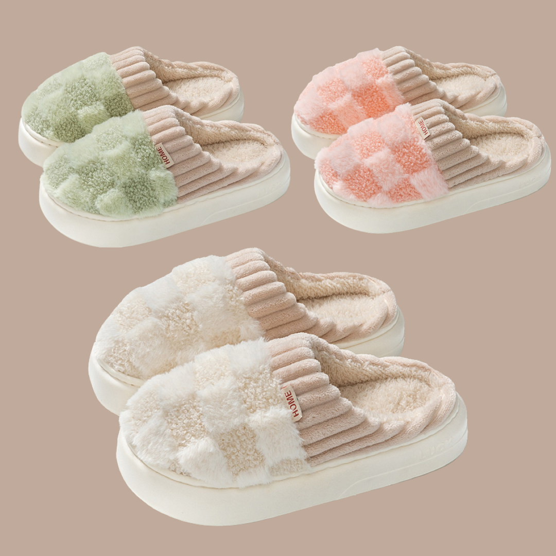 SoftPLaid Slippers 3 Slippers Bundle (Green) (White) (Pink)