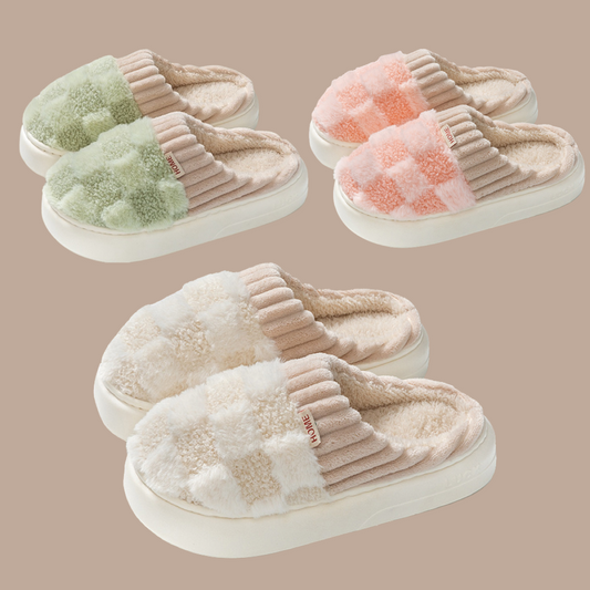 SoftPLaid Slippers 3 Slippers Bundle (Green) (White) (Pink)