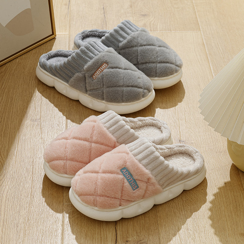 PlushPLaid Slippers