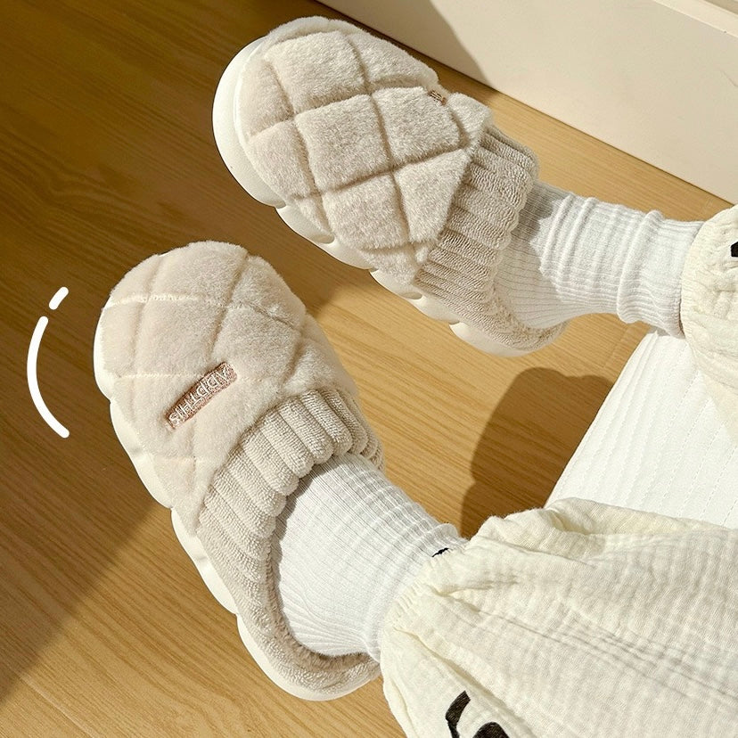 PlushPLaid Slippers