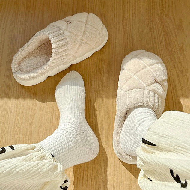 PlushPLaid Slippers