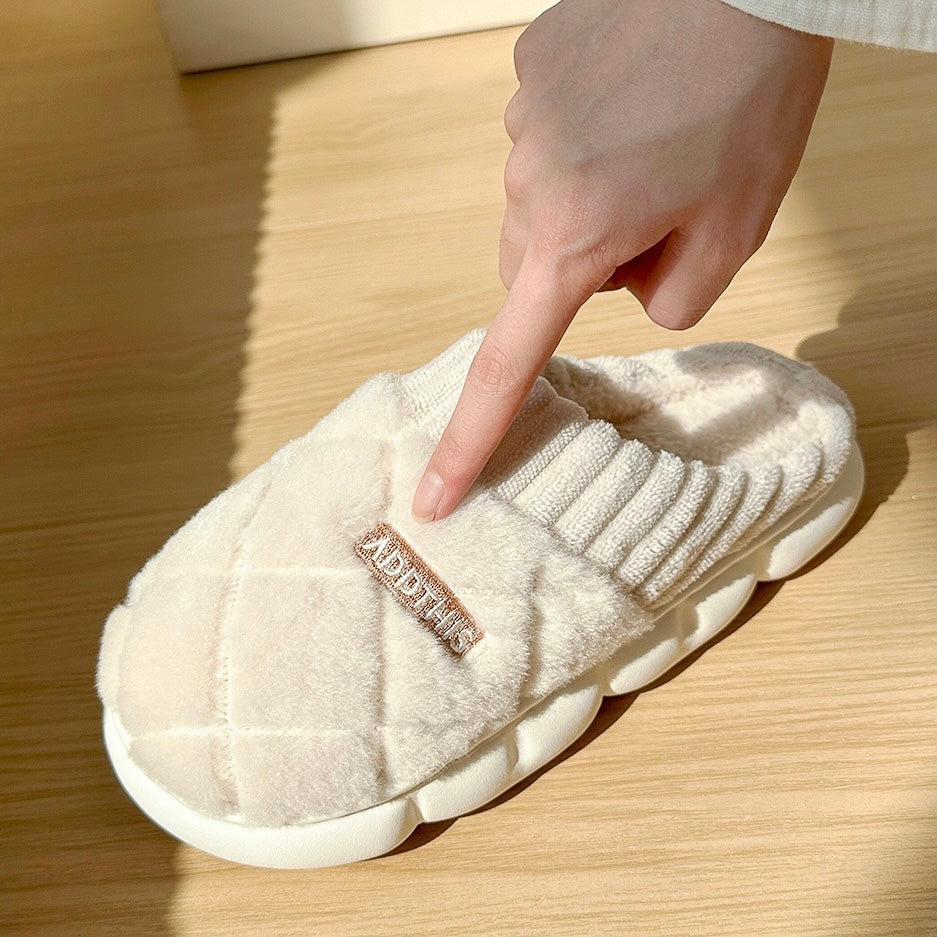 PlushPLaid Slippers