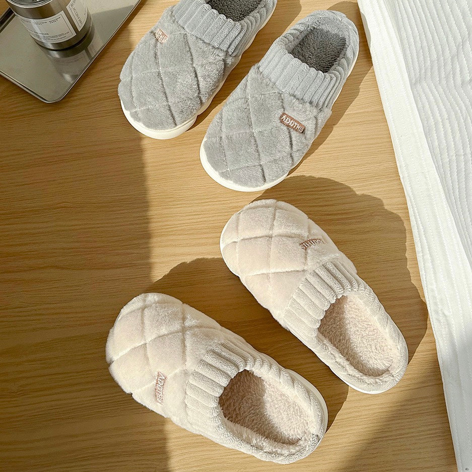 PlushPLaid Slippers