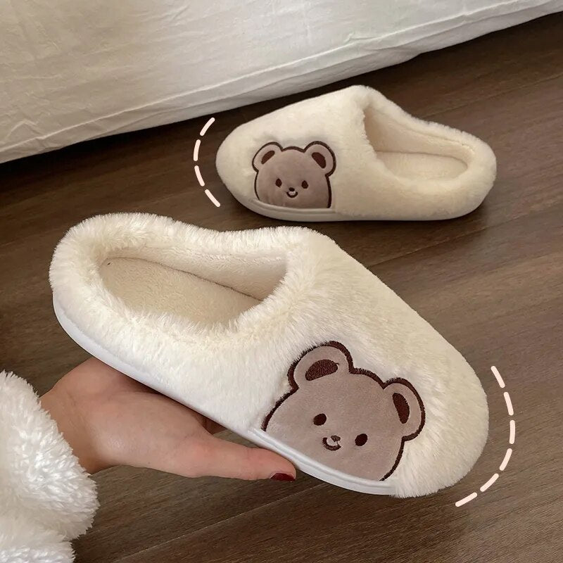 CozyBear Slippers White