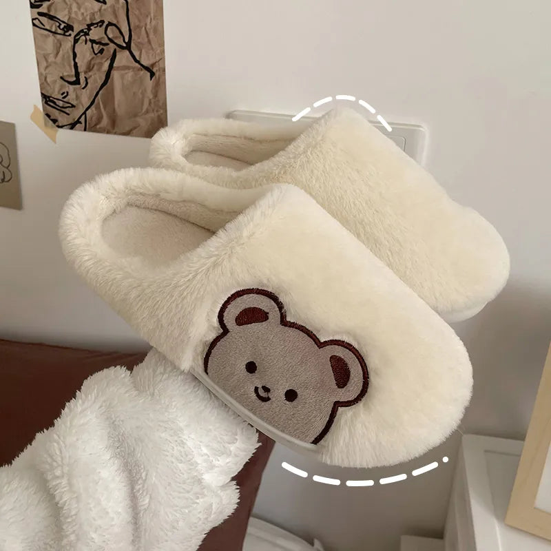 CozyBear Slippers White