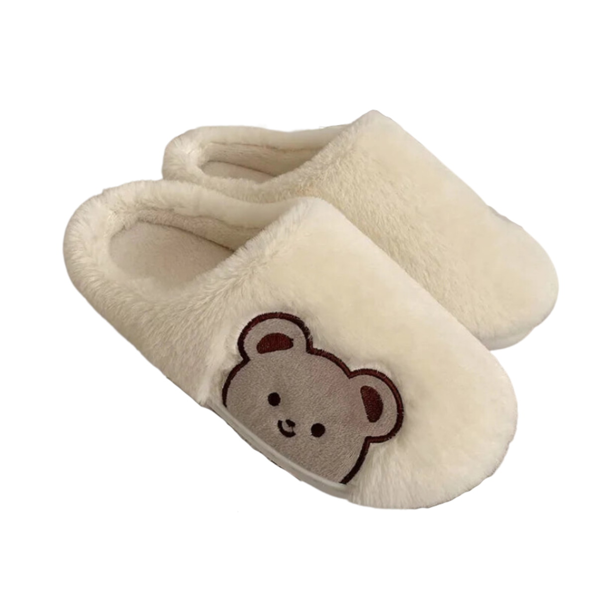 CozyBear Slippers White